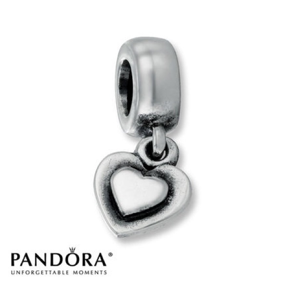 Pandora Retired Dangle Heart Charm 